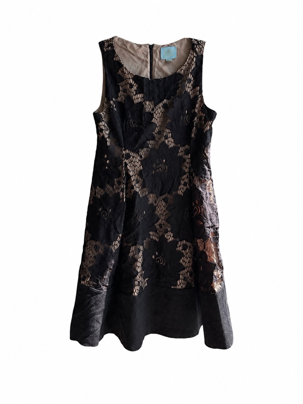 CeCe by Cynthia Steffe Black Floral Lace Dress Size 8